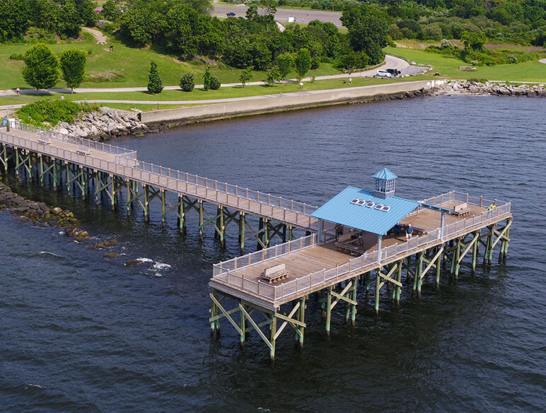 The Larry Mouradjian Fishing Pier, Located at Rocky Point State Park