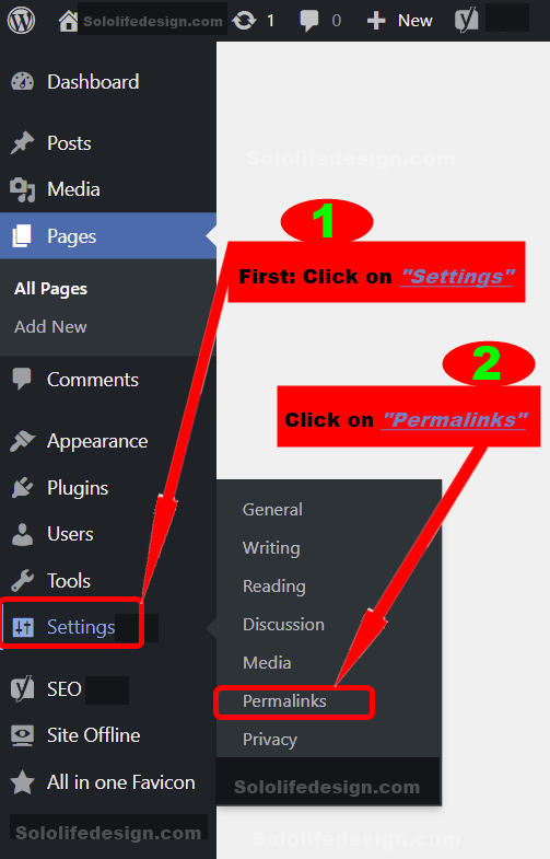 How to start a blog - setting permalinks